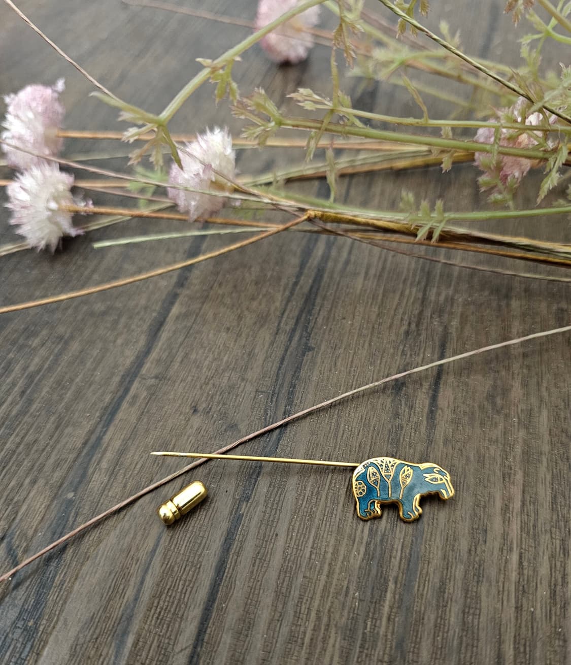 터키쉬블루 에스닉 베어 부토니에핀 상품이미지4