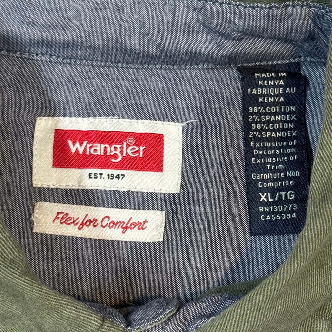 XL) Wrangler 랭글러 투포켓 워크웨어 코튼 셔츠 W41 상품이미지6