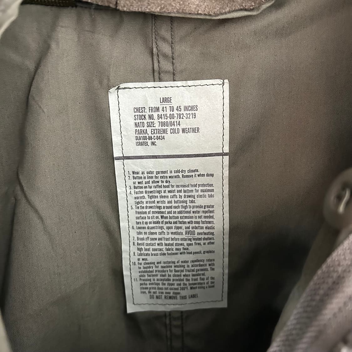 미군 오리지널 M-65 피쉬테일 개파카 야상 상품이미지10