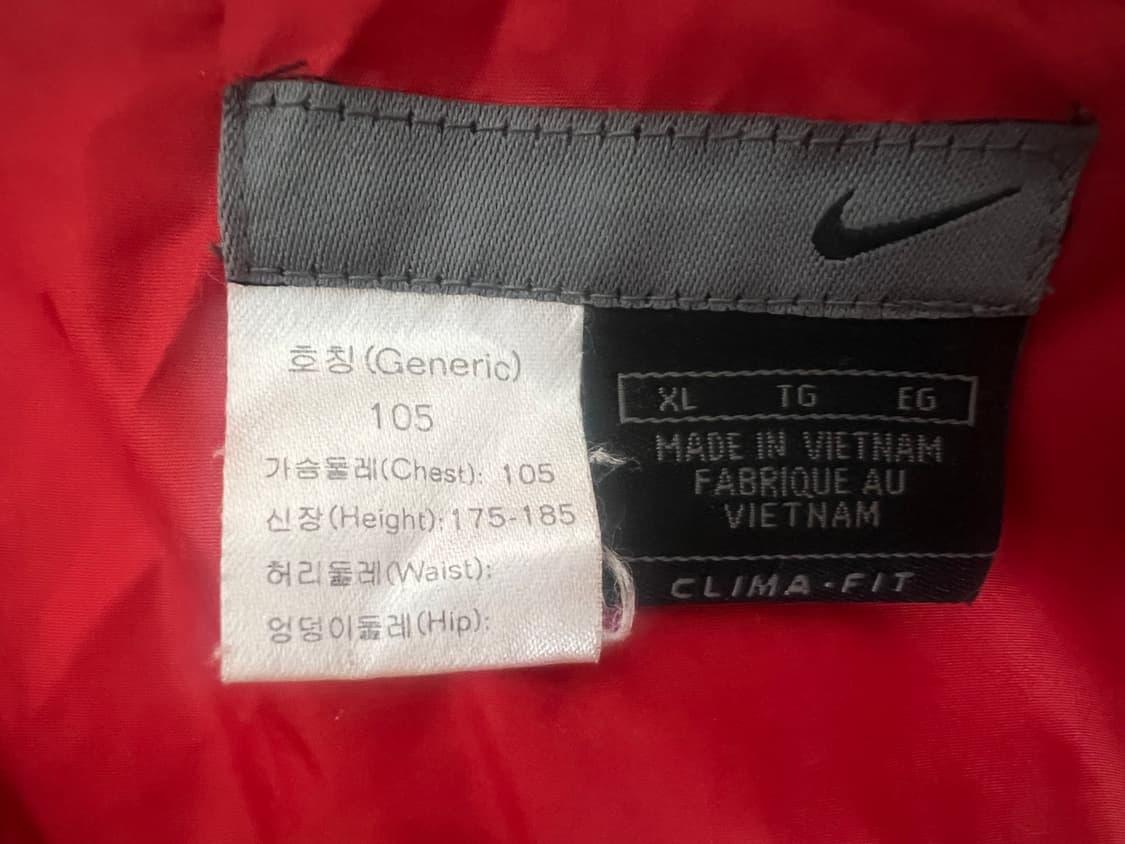 나이키 클라이마핏 바람막이 점퍼 레드 105 빈티지 상품이미지4