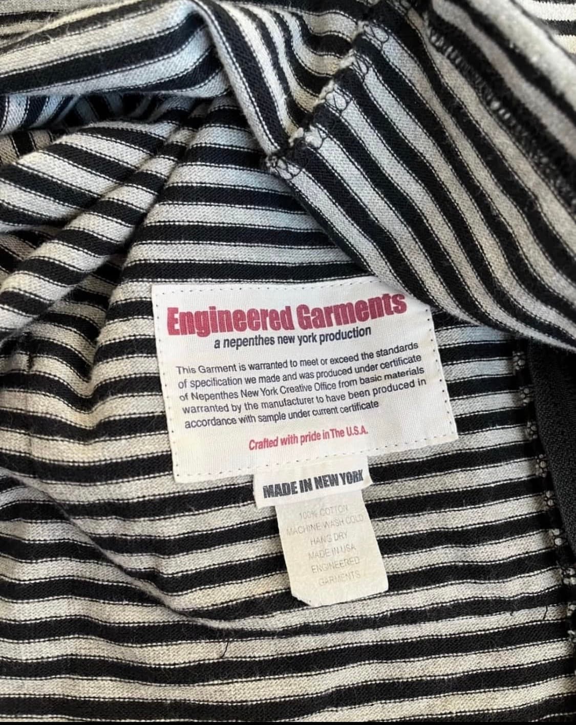 엔지니어드 가먼츠 스트라이프 후드집업 상품이미지3