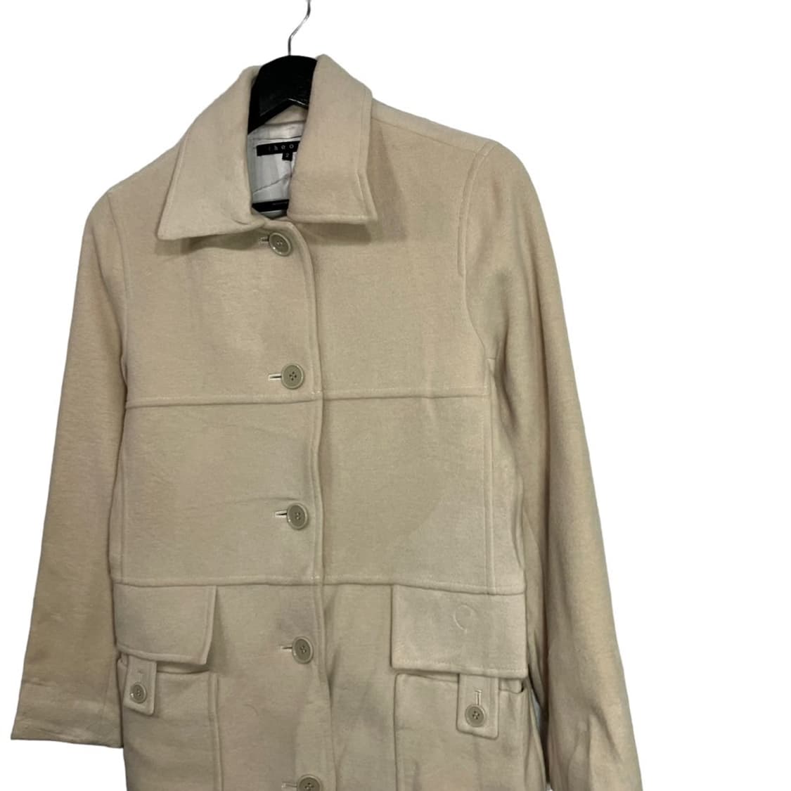 띠어리 화이트 울 코트 상품이미지4