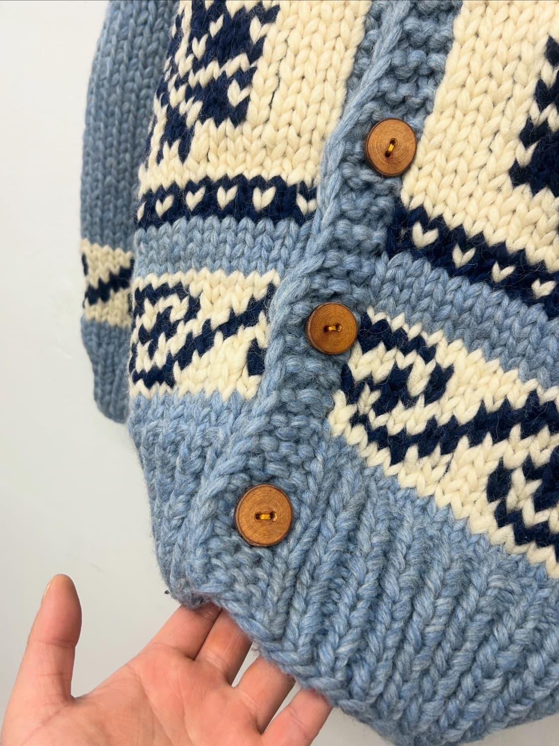 Cowichan Shepherd 오리지널 코위찬 헤비울 가디건 상품이미지3