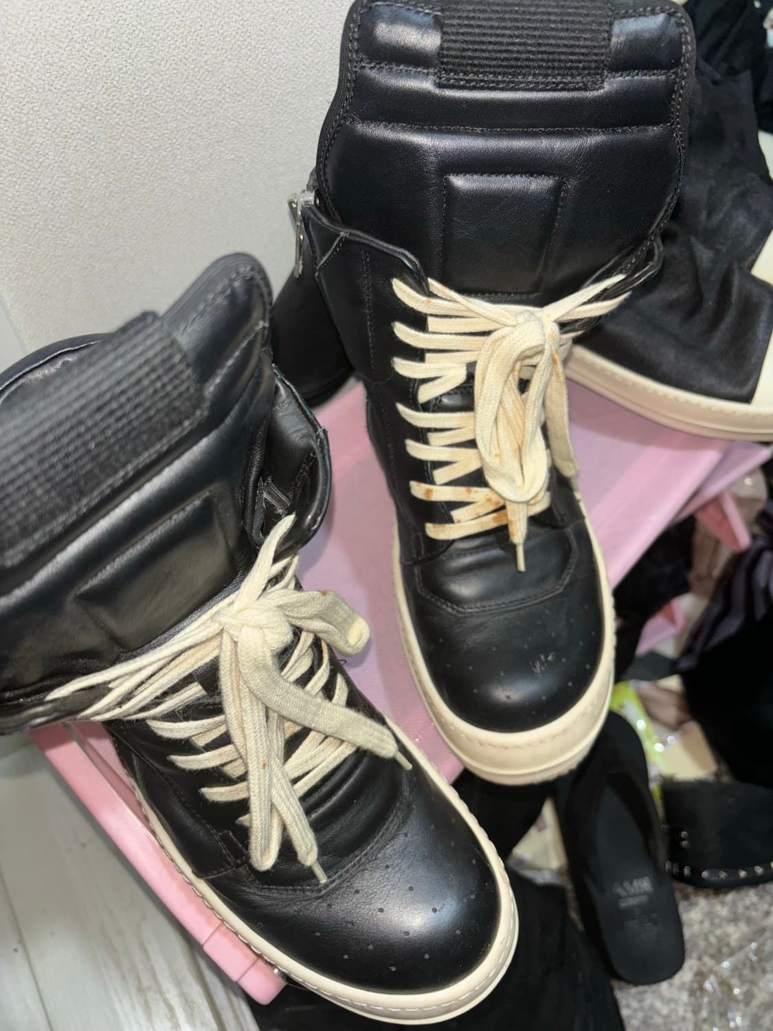 릭오웬스 지오바스켓 스니커즈 블랙 상품이미지7