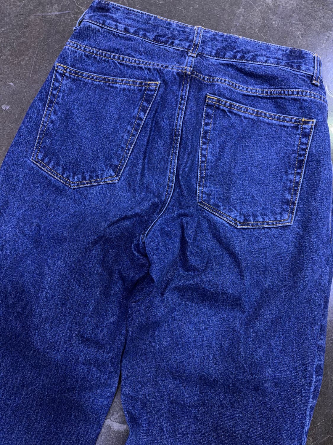 유니폼브릿지 와이드 원턱 데님팬츠 인디고 M 상품이미지6