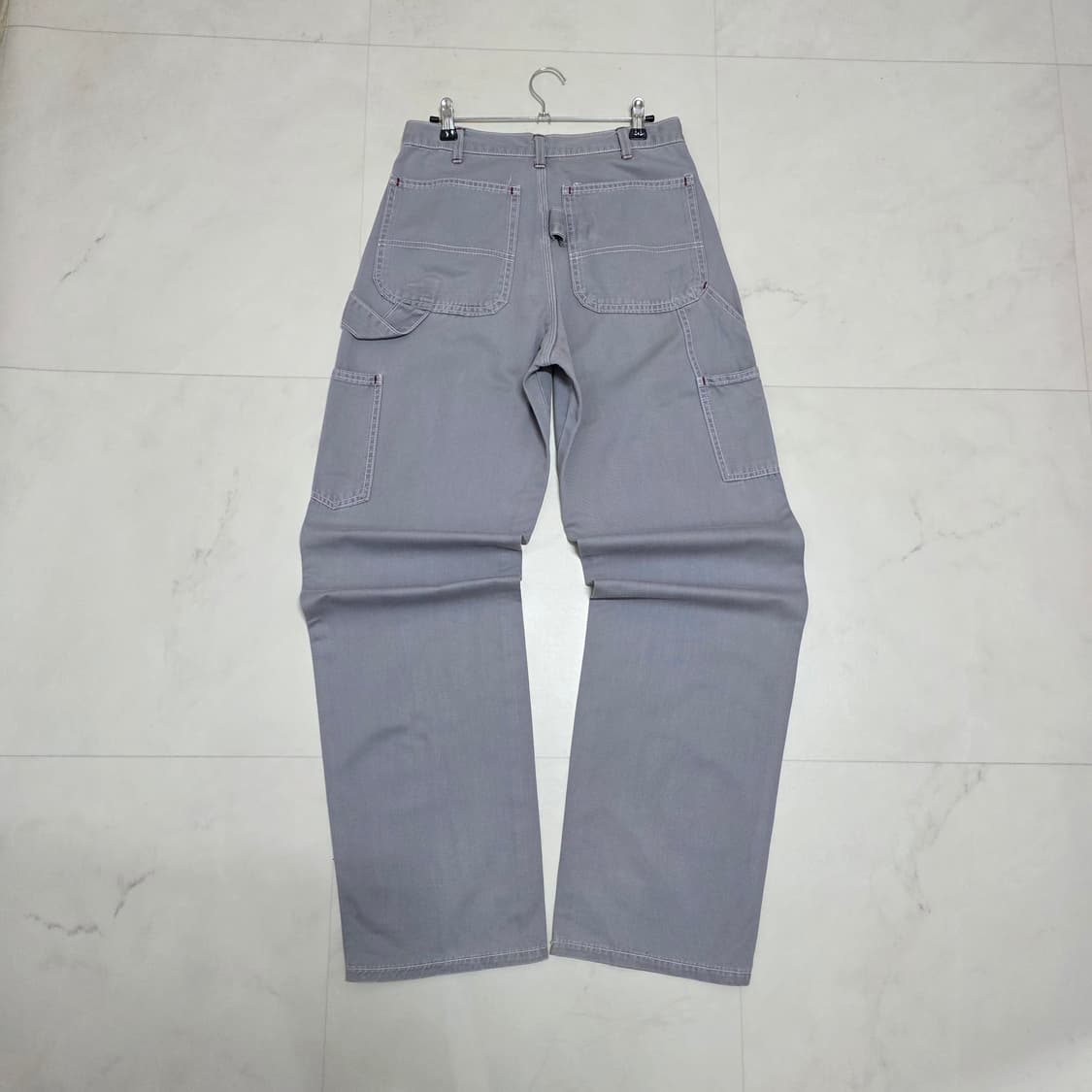 28 일본빈티지 더스티 퍼플 카펜터 세미와이드 팬츠 상품이미지1