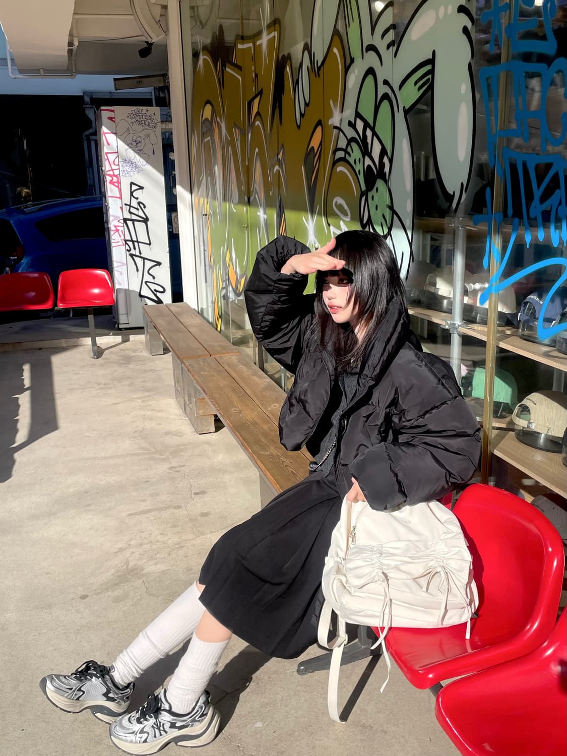 더티스 리본 패딩 상품이미지4