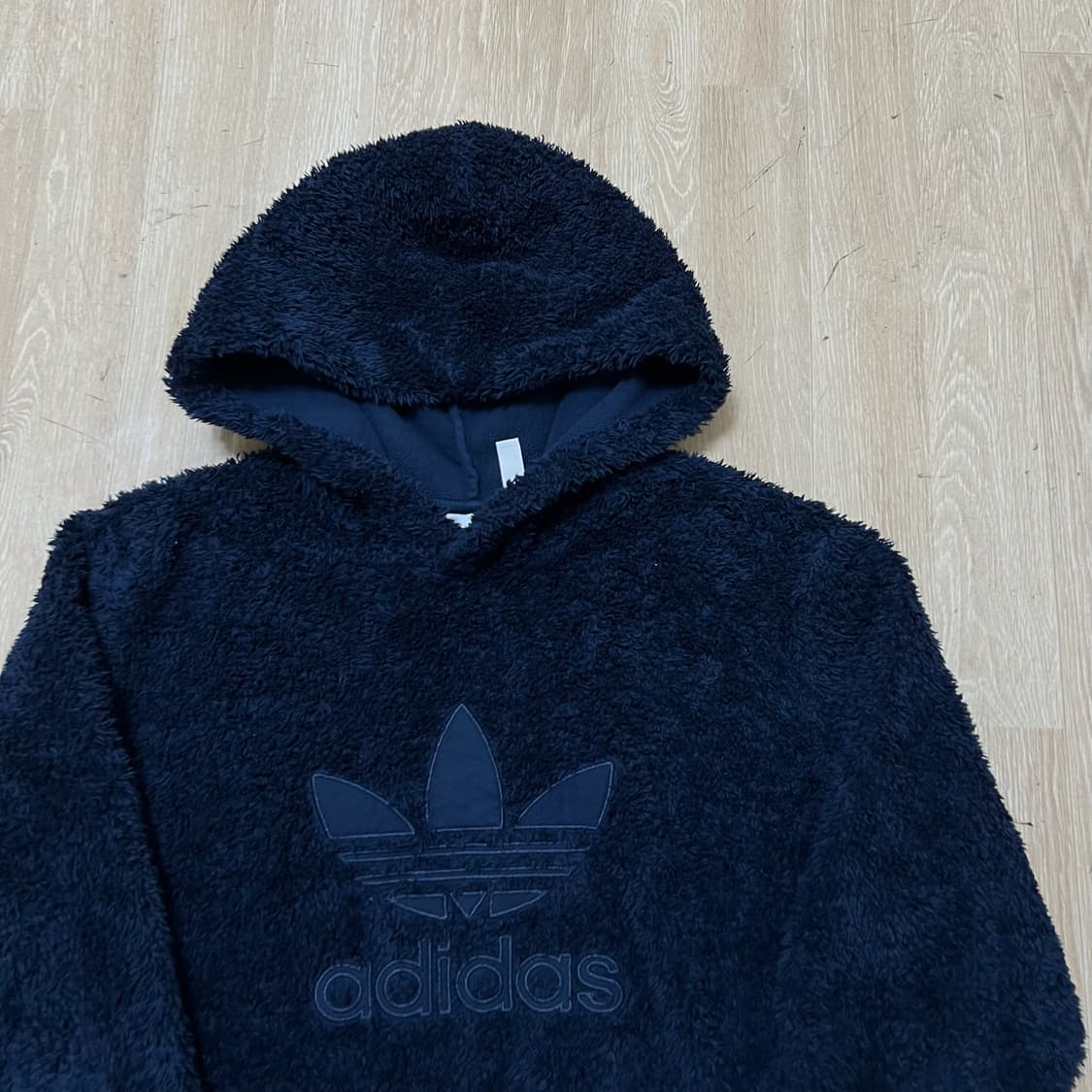 아디다스 빅로고 쉐르파 양털 후리스 후드티 L/100  상품이미지2