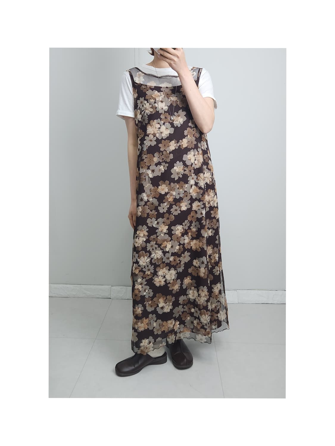 플로럴 레이어드 맥시 원피스 상품이미지1