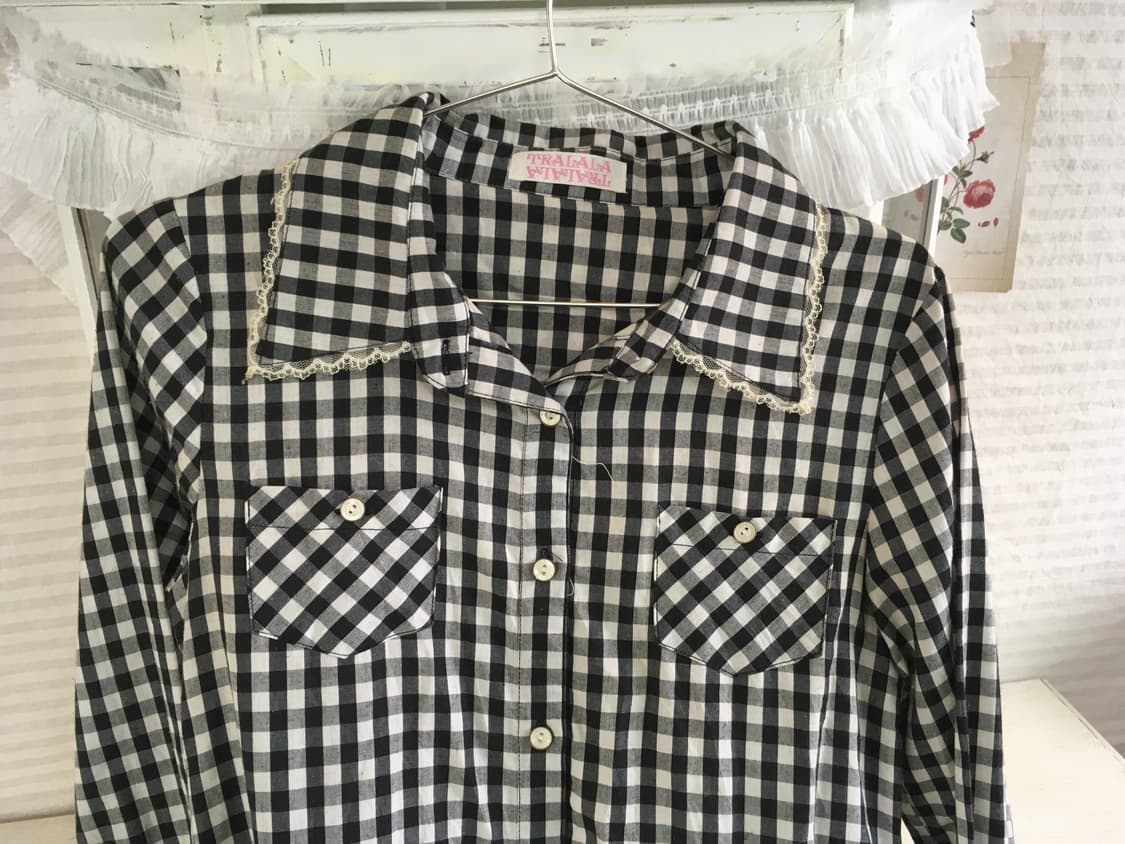 Tralala check frill dress 상품이미지2