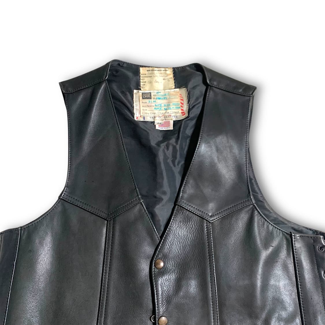 [XL] 90s Opera Stage-Worn Leather Vest 상품이미지2