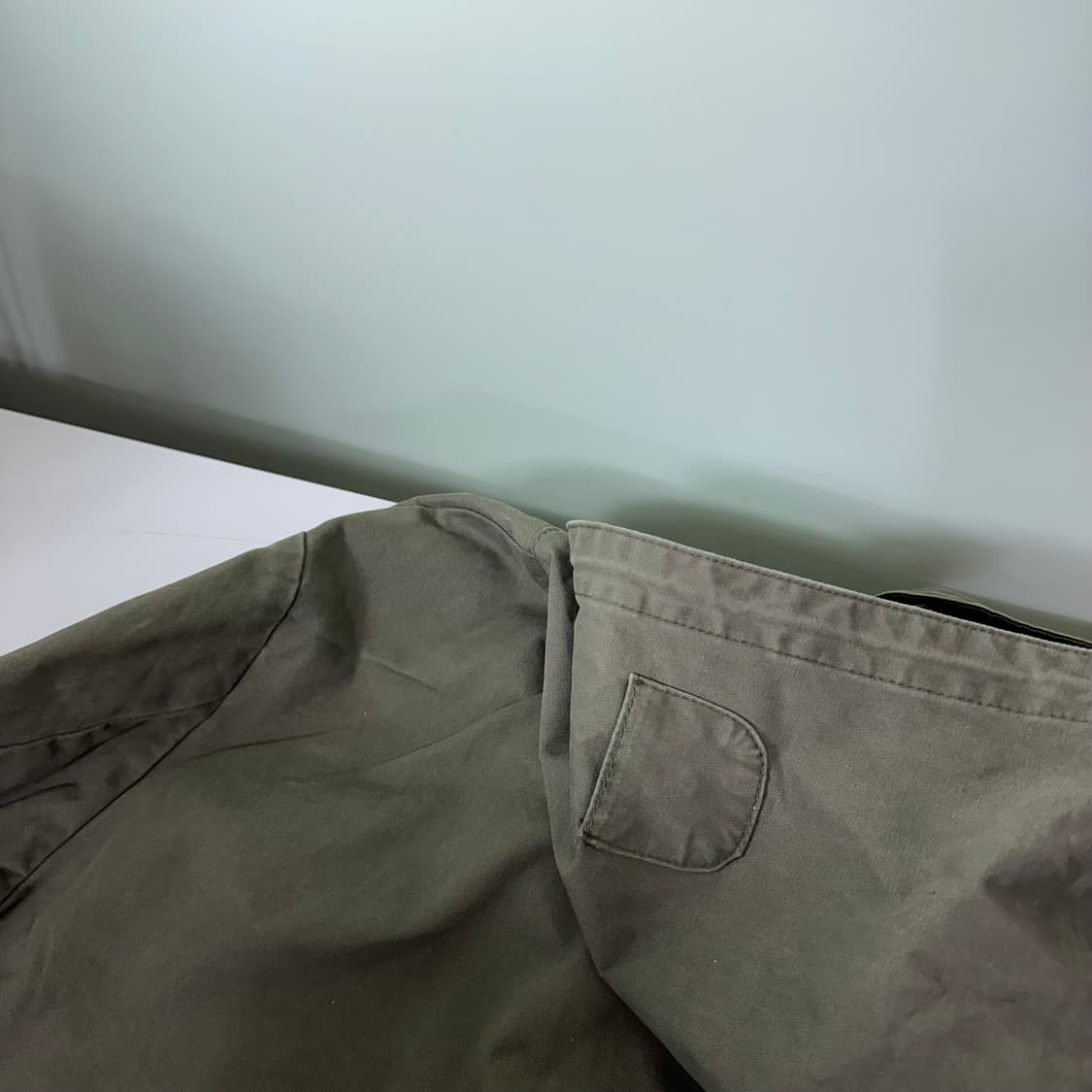 M-L 빈티지 UNCLE FU 카키 로브넥 USN 유틸리티후드 상품이미지7