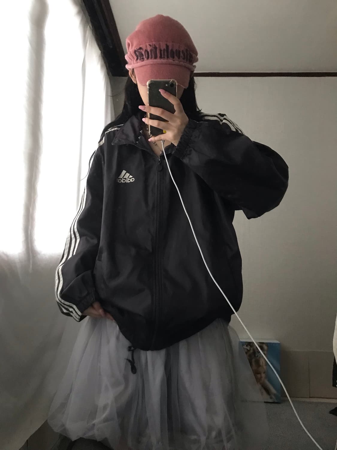 아디다스90s 브라운 오버핏 바람막이 상품이미지3