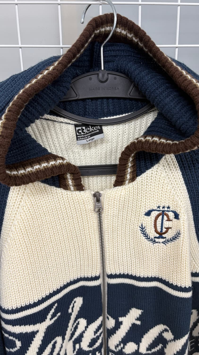 테켓 니트 집업 카디건  상품이미지2