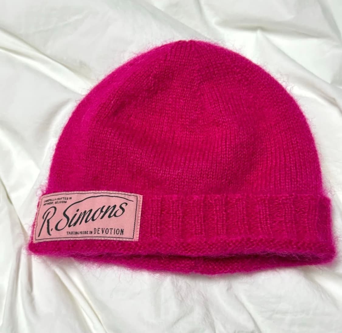Raf Simons beanie 라프시몬스 모헤어 핑크 비니 상품이미지1