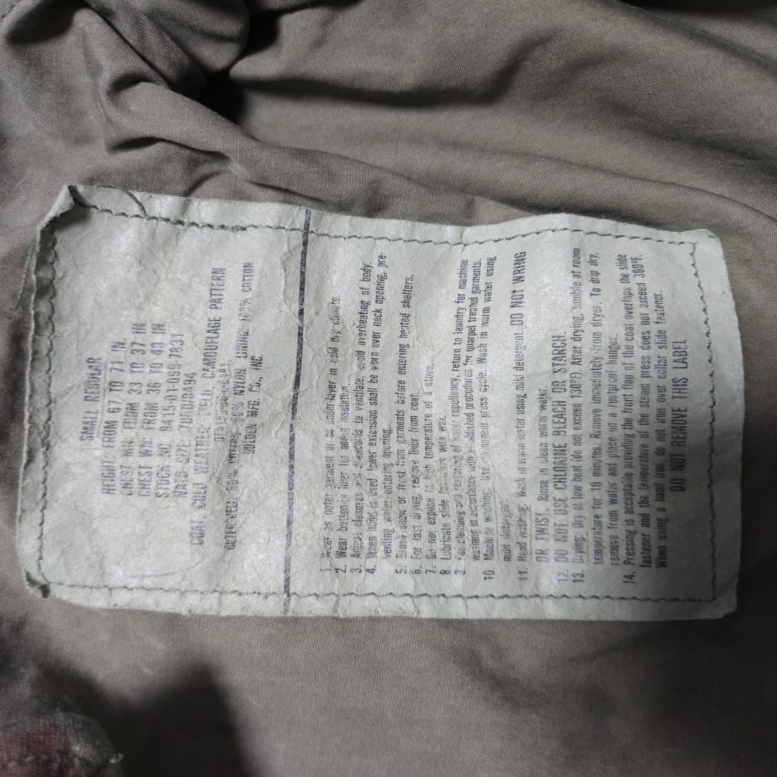 스몰 레귤러 ) 미군 우드랜드 M65 밀리터리 야상 필드 자켓 상품이미지8