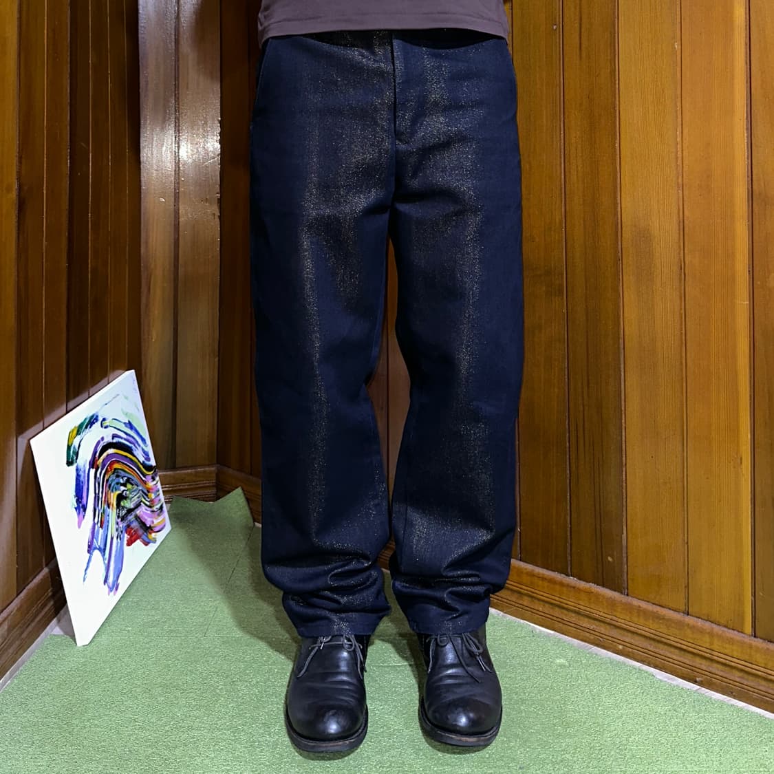 Factotum gold thread detail cotton pants 상품이미지1