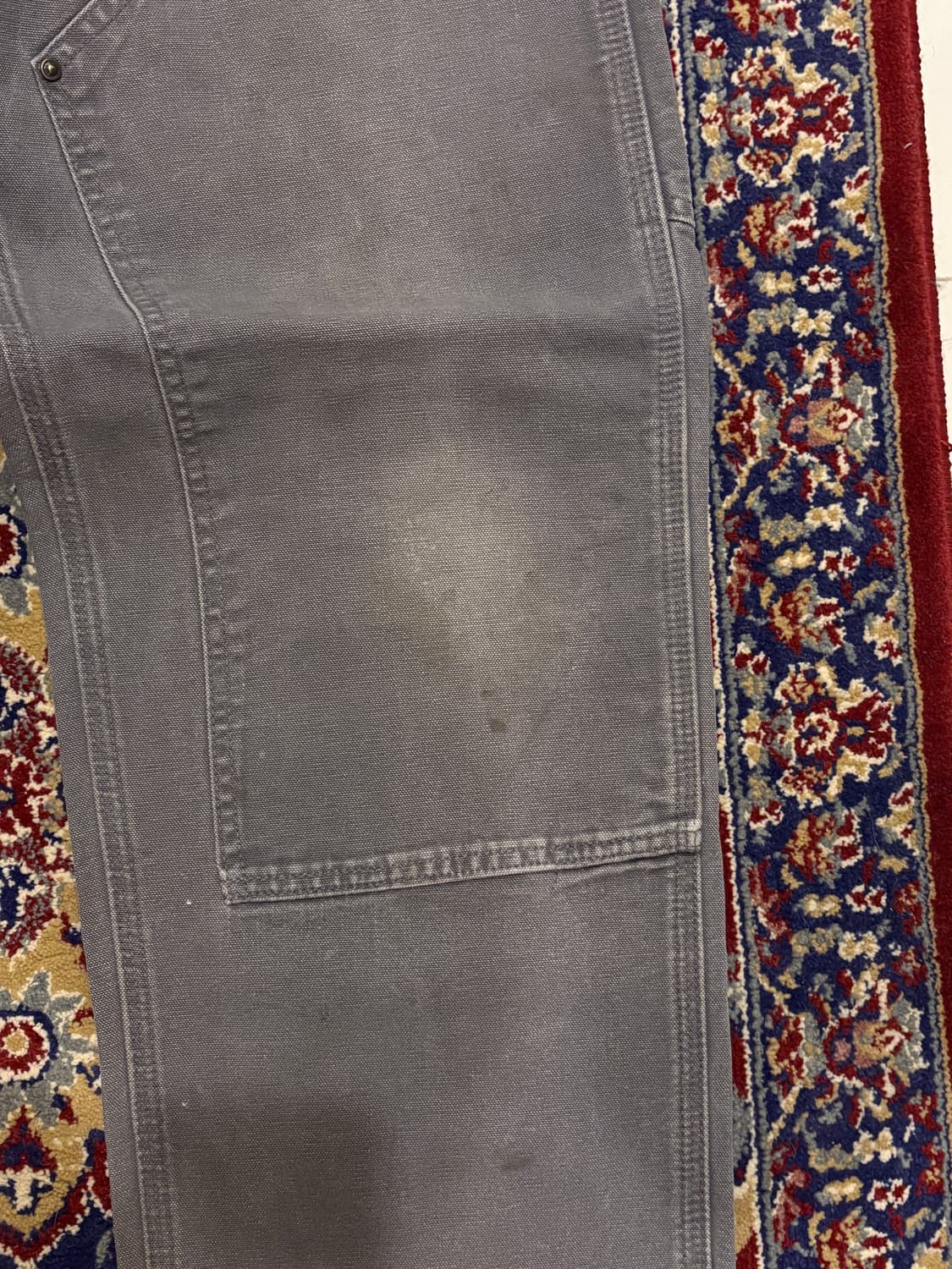 [B136] 빈티지 칼하트 더블니 그레이 차콜 썩블니 덩가리핏 32x30 상품이미지2