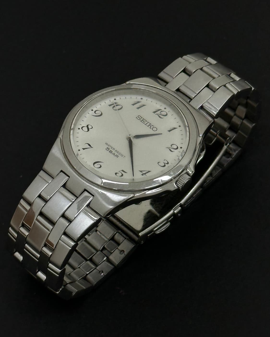 세이코 라운드 쿼츠 시계 상품이미지5