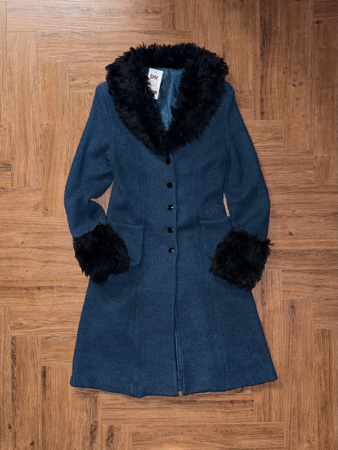 빈티지 퍼 트리밍 코트 상품이미지3