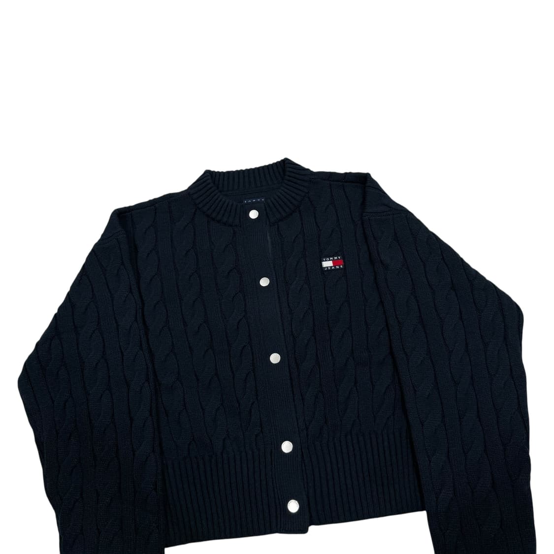 타미힐피거 타미진스 배지 케이블 가디건 네이비 XS 상품이미지2