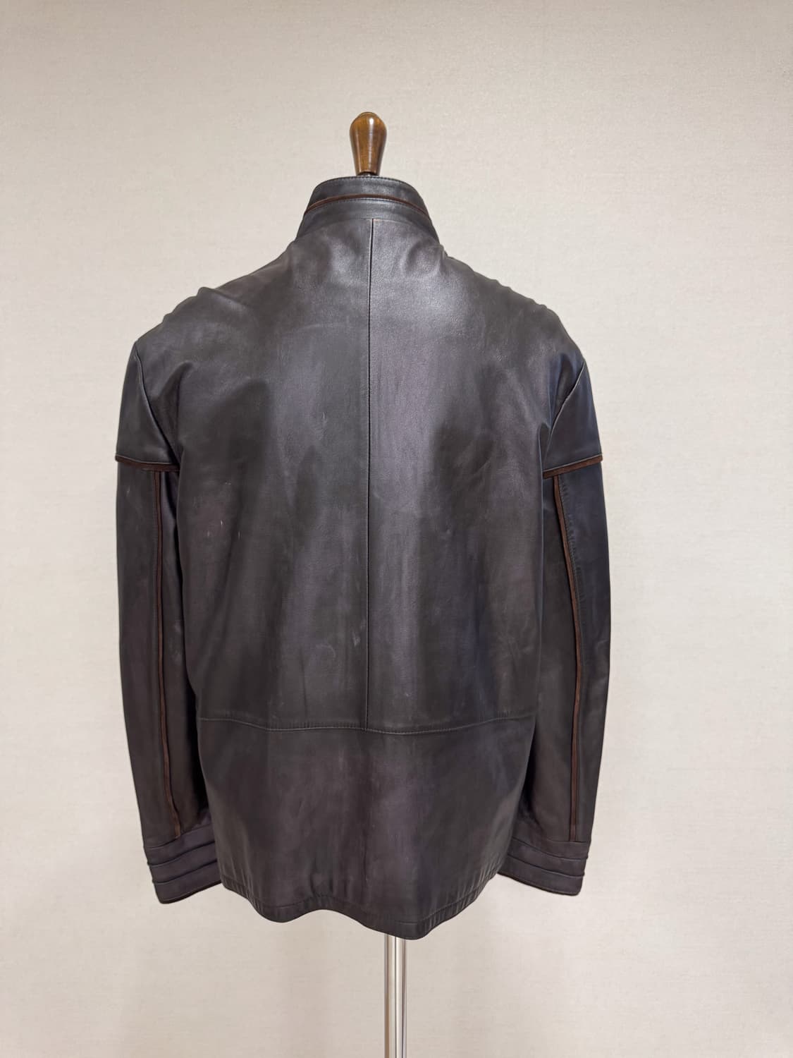 KENZIA 빈티지 레더 가죽 집업 재킷 상품이미지5