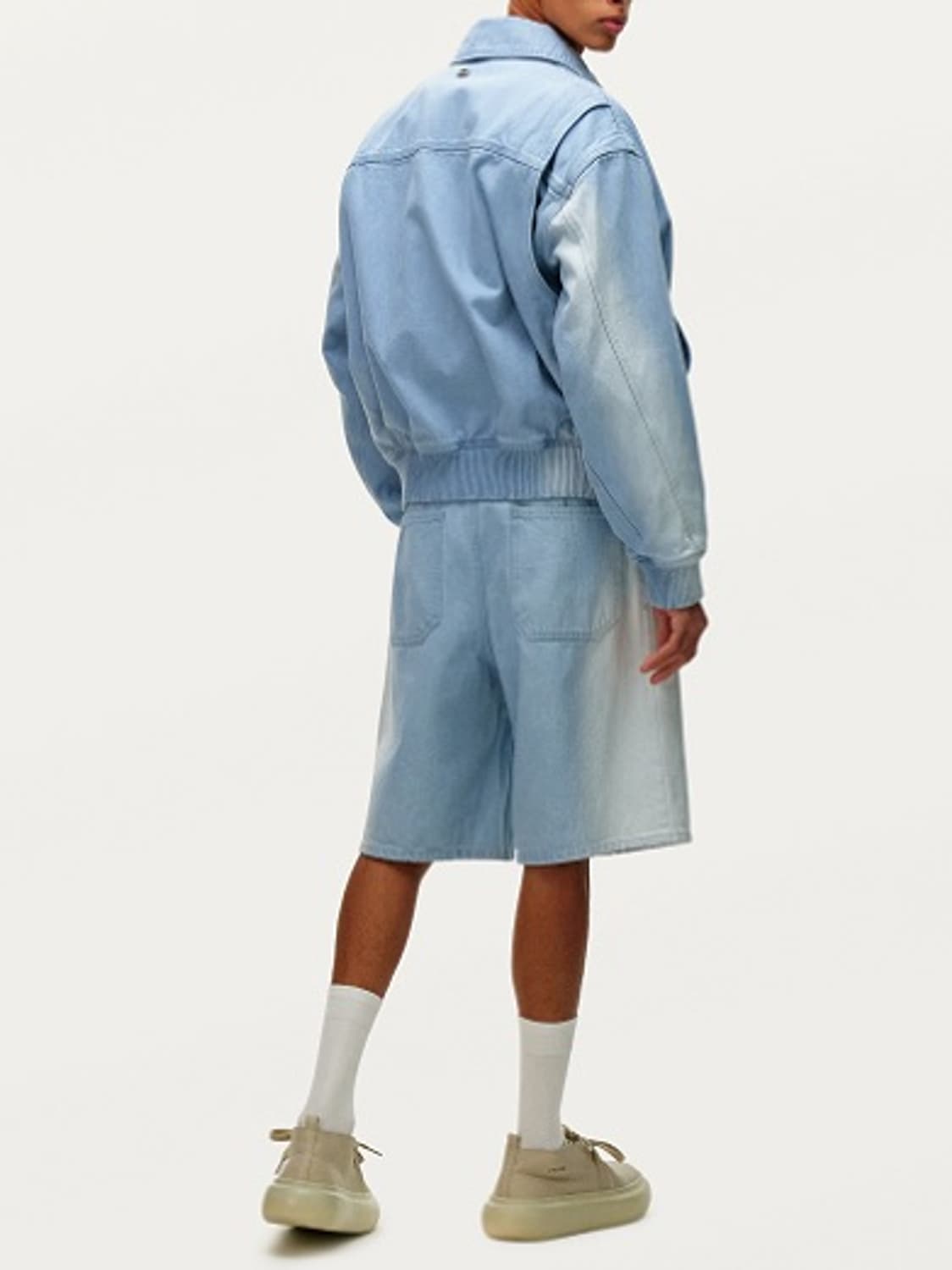 솔리드옴므 24ss 스카이블루 워시드 데님 자켓 50사이즈 상품이미지8