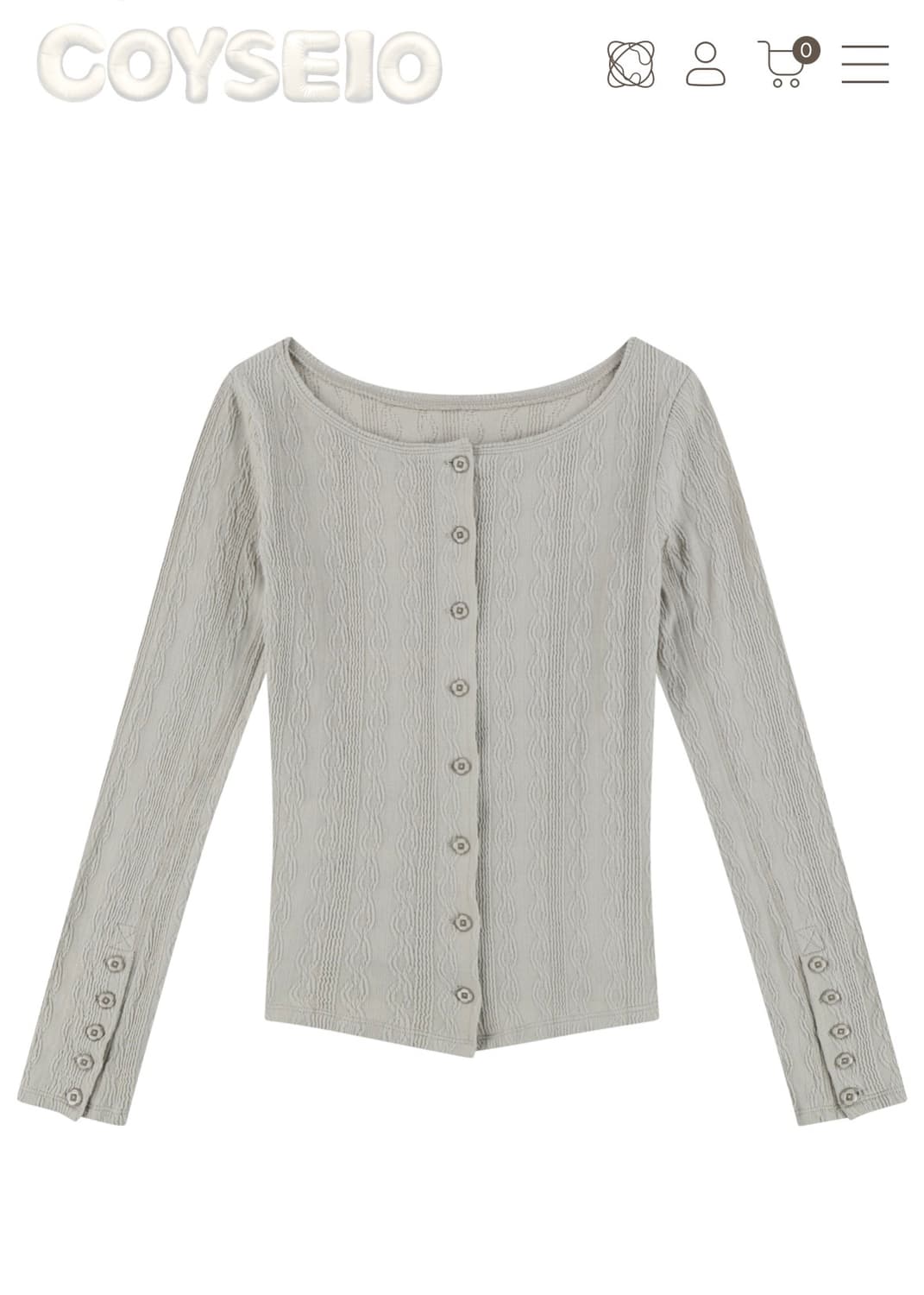 Coyseio 2WAY LONGSLEEVES SNAD|코이세이오 가디건 상품이미지1