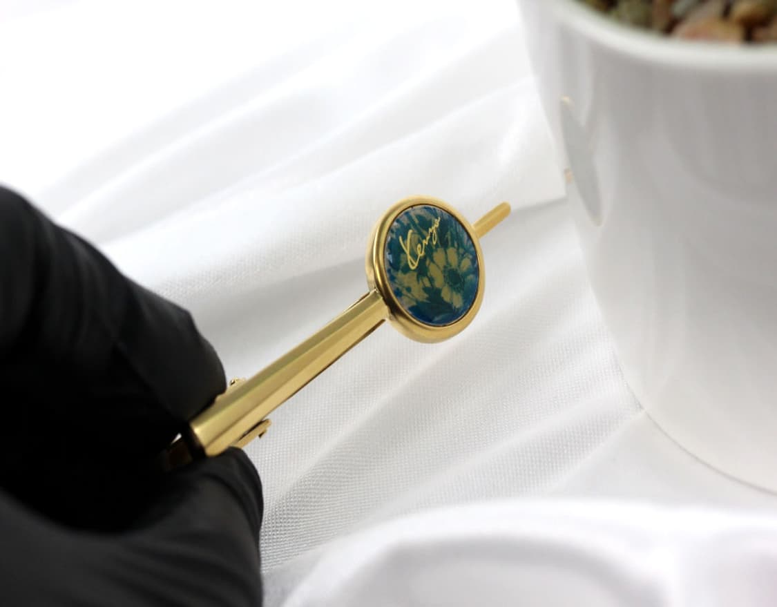 겐조 미사용,A+등급 5.4cm 끼우는 단추커버 넥타이핀 커프스 세트 상품이미지6