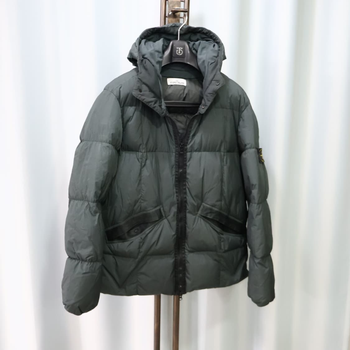 스톤아일랜드 크링클랩스 카키 패딩 점퍼 XL/105 상품이미지4