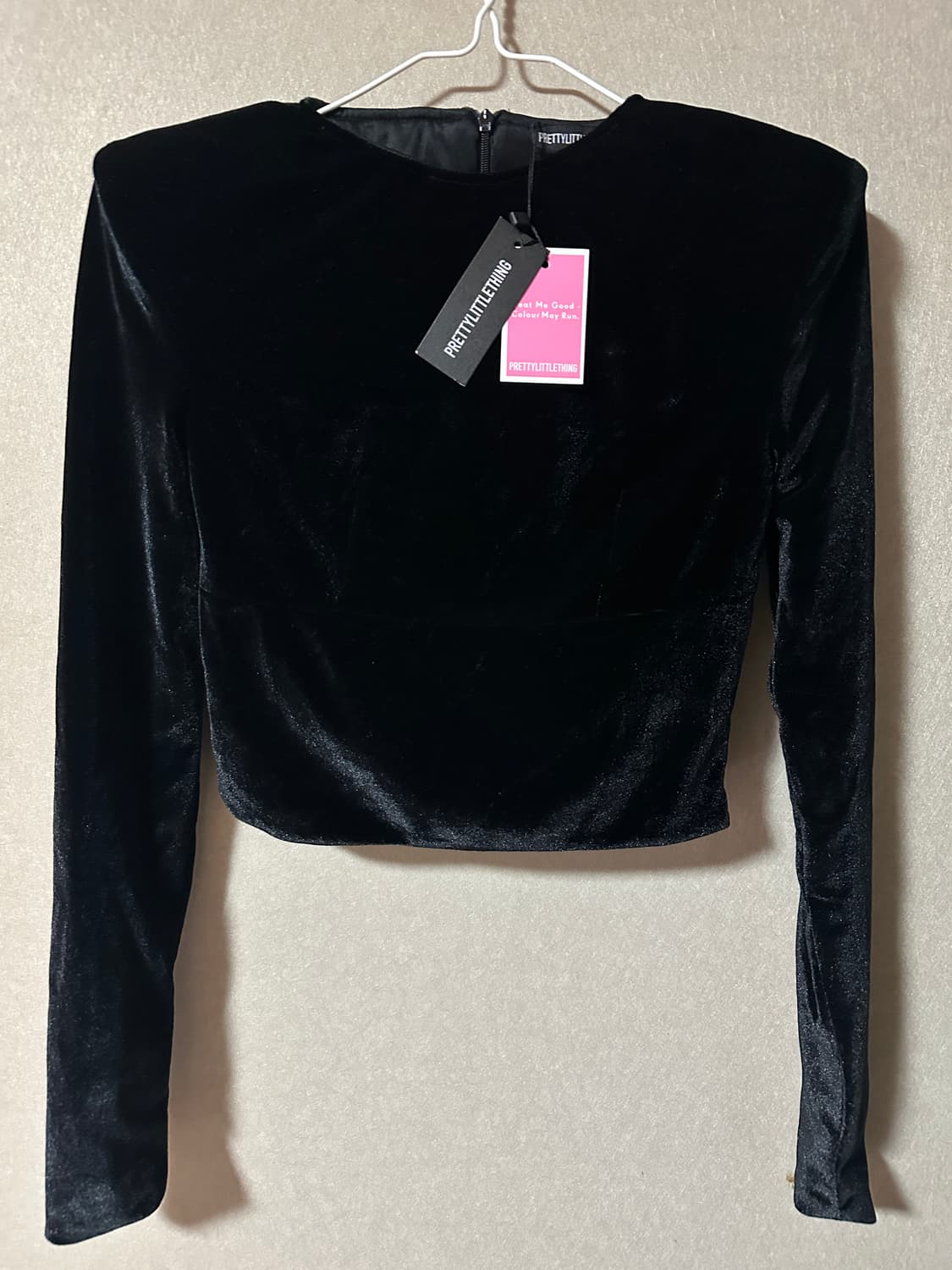 PLT 벨벳 크롭 슬림탑  상품이미지2