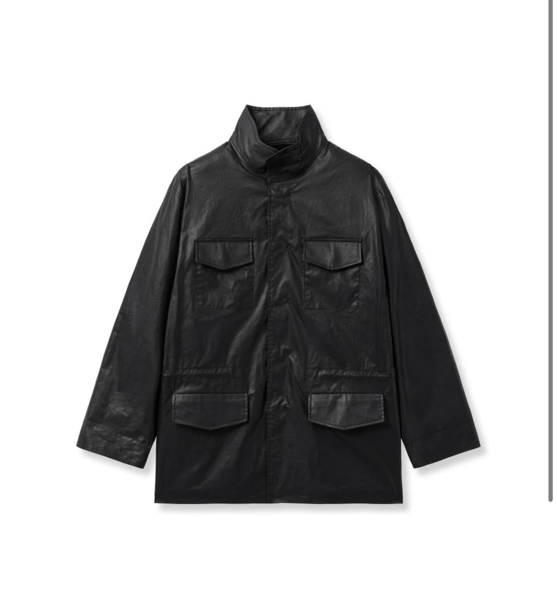 48) Aieul - Field Jacket_Coated Black  상품이미지1