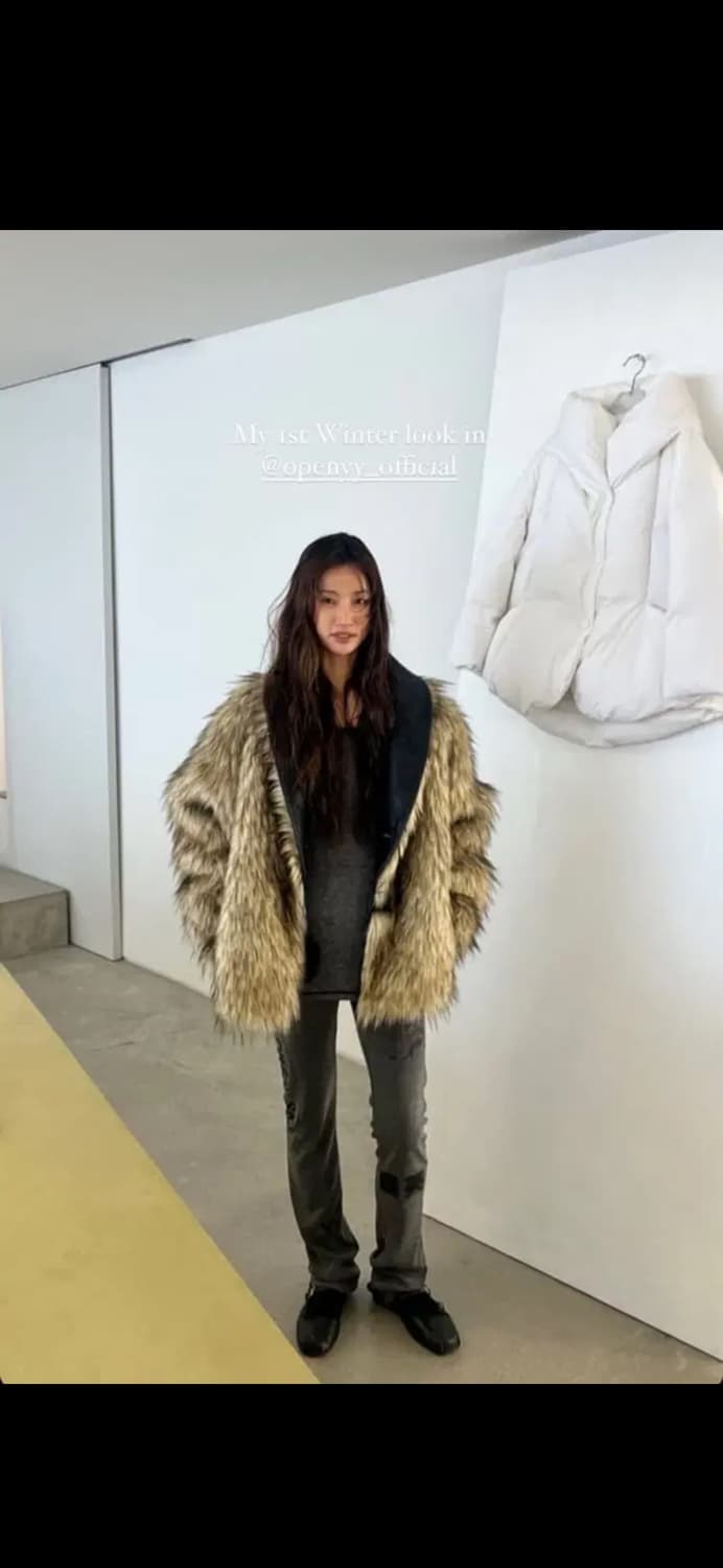 오픈와이와이 폭스퍼 리버시블무스탕 블랙 / 정가 489,000 상품이미지1