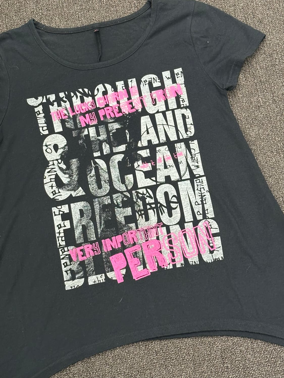 M)Japanese vintage Y2K 블랙 반팔 상품이미지2