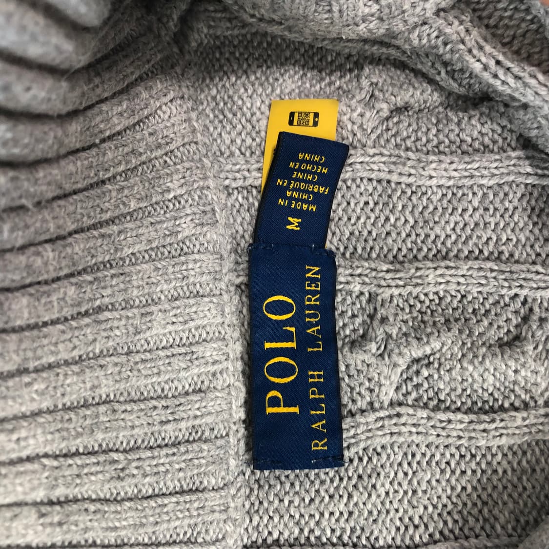 폴로랄프로렌 꽈배기 니트 반집업 상품이미지4