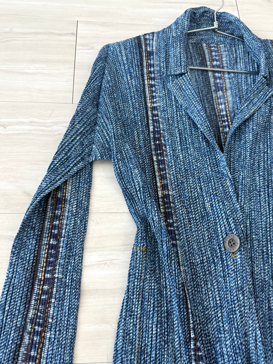Pleats PleaseDenim Pattern Long Cardigan 상품이미지9