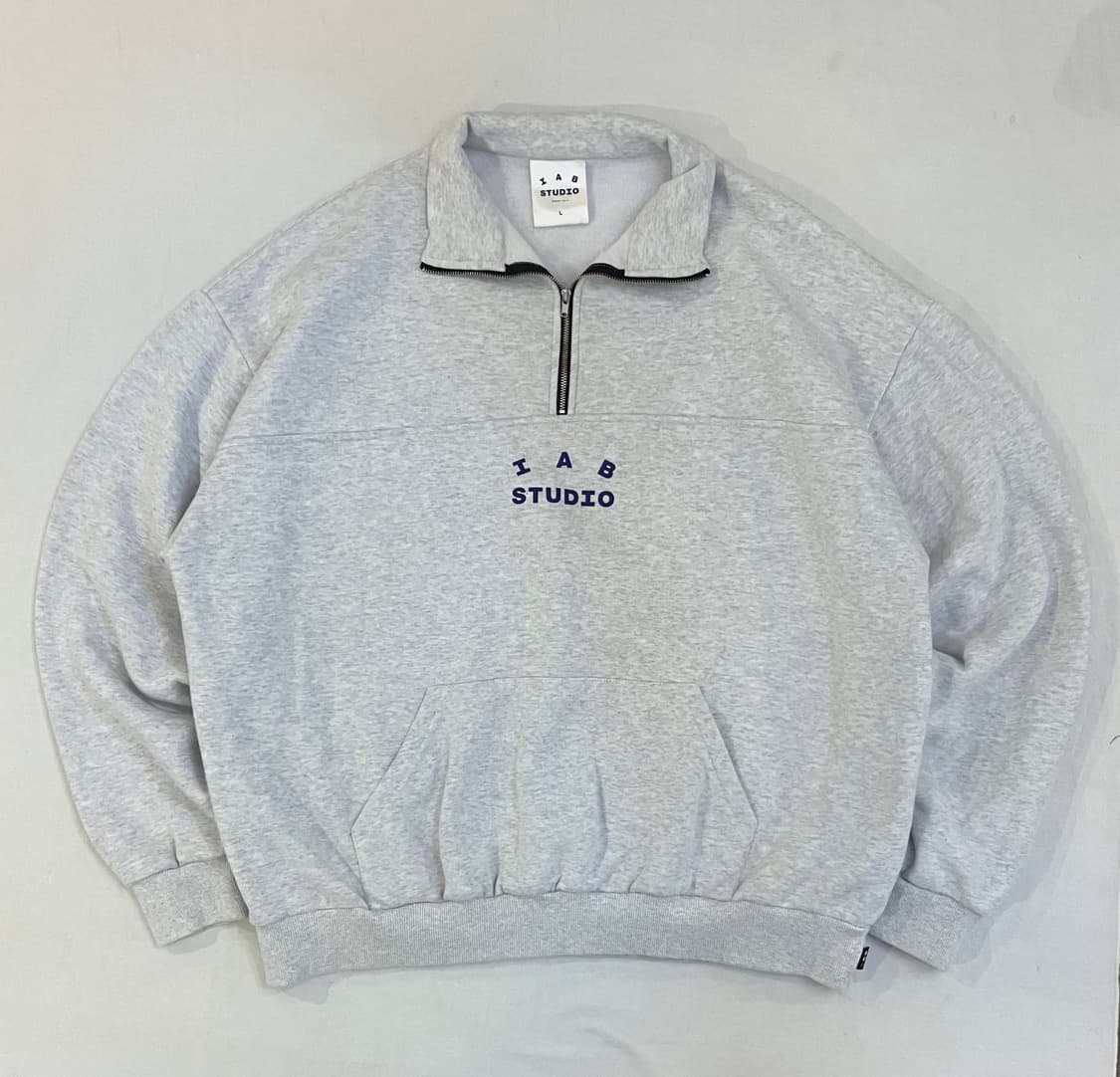 아이앱 스튜디오 하프 집 반집업 풀오버 맨투맨 상품이미지1