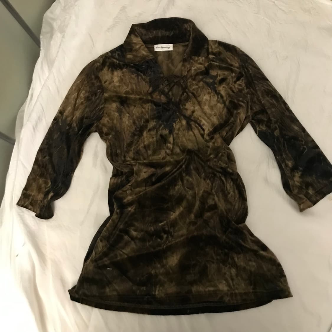 Pan Planning 오네갸루 브라운 벨벳 코르셋 티 상품이미지3