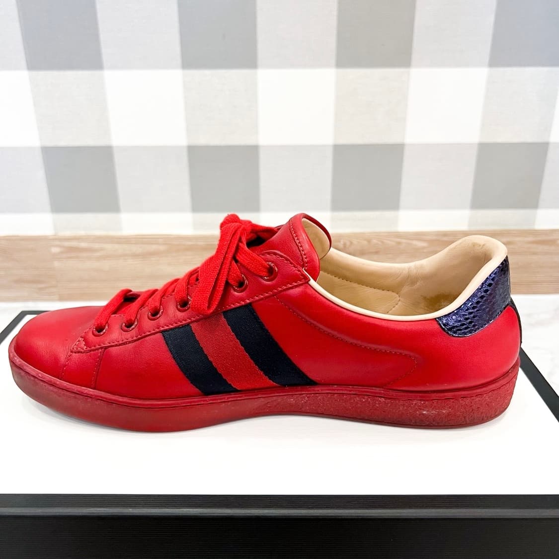 [UK8] 구찌 에이스 꿀벌 스니커즈 레드 상품이미지4