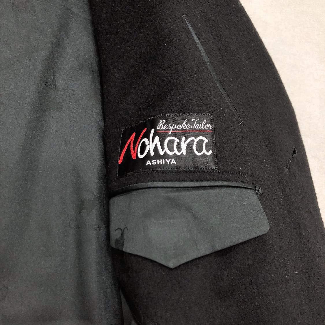 크롬비 crombie 캐시미어100 비스포크 테일러 코트 블랙 상품이미지4