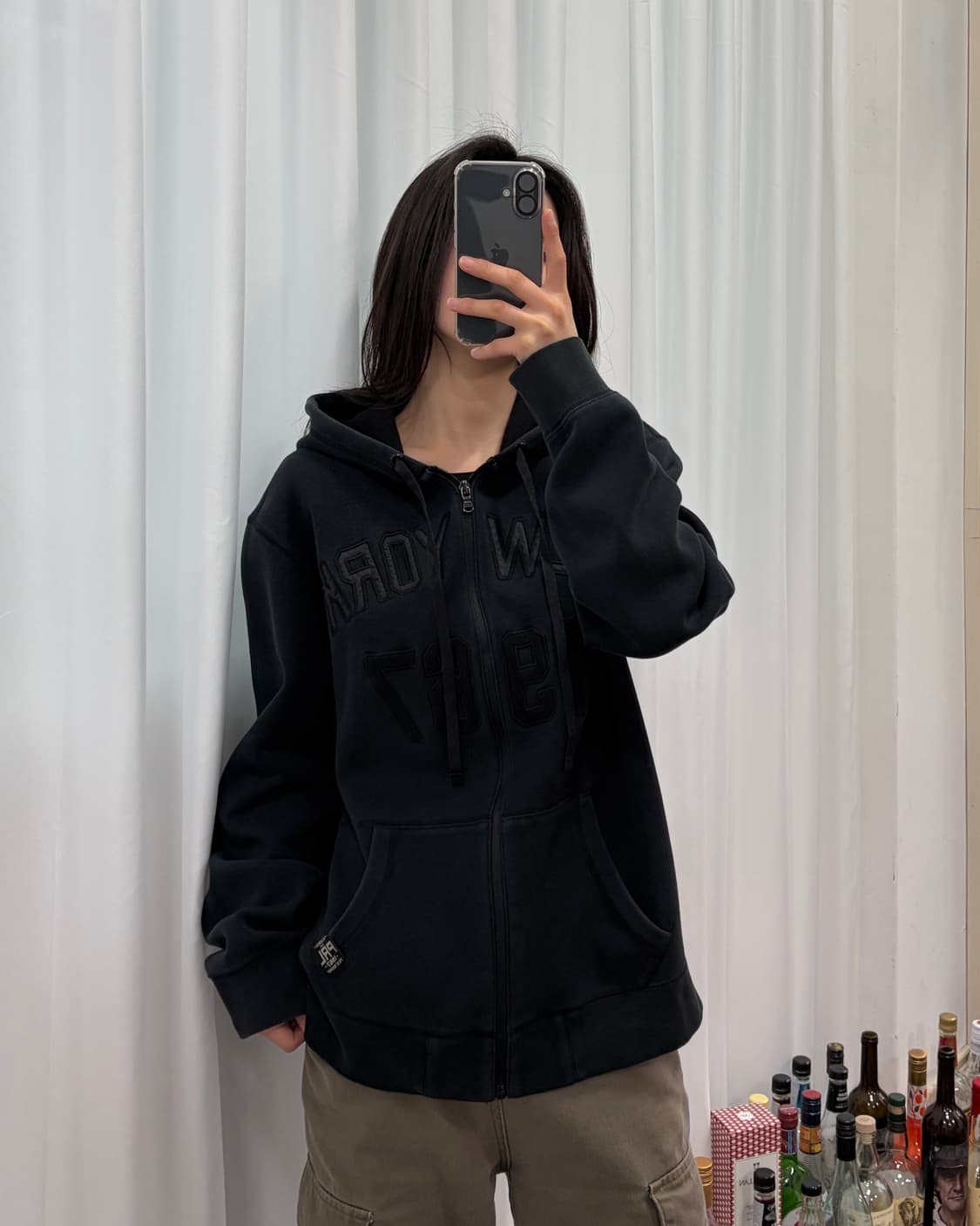 [L]폴로 랄프로렌 NEW YORK 블랙 후드집업 상품이미지1