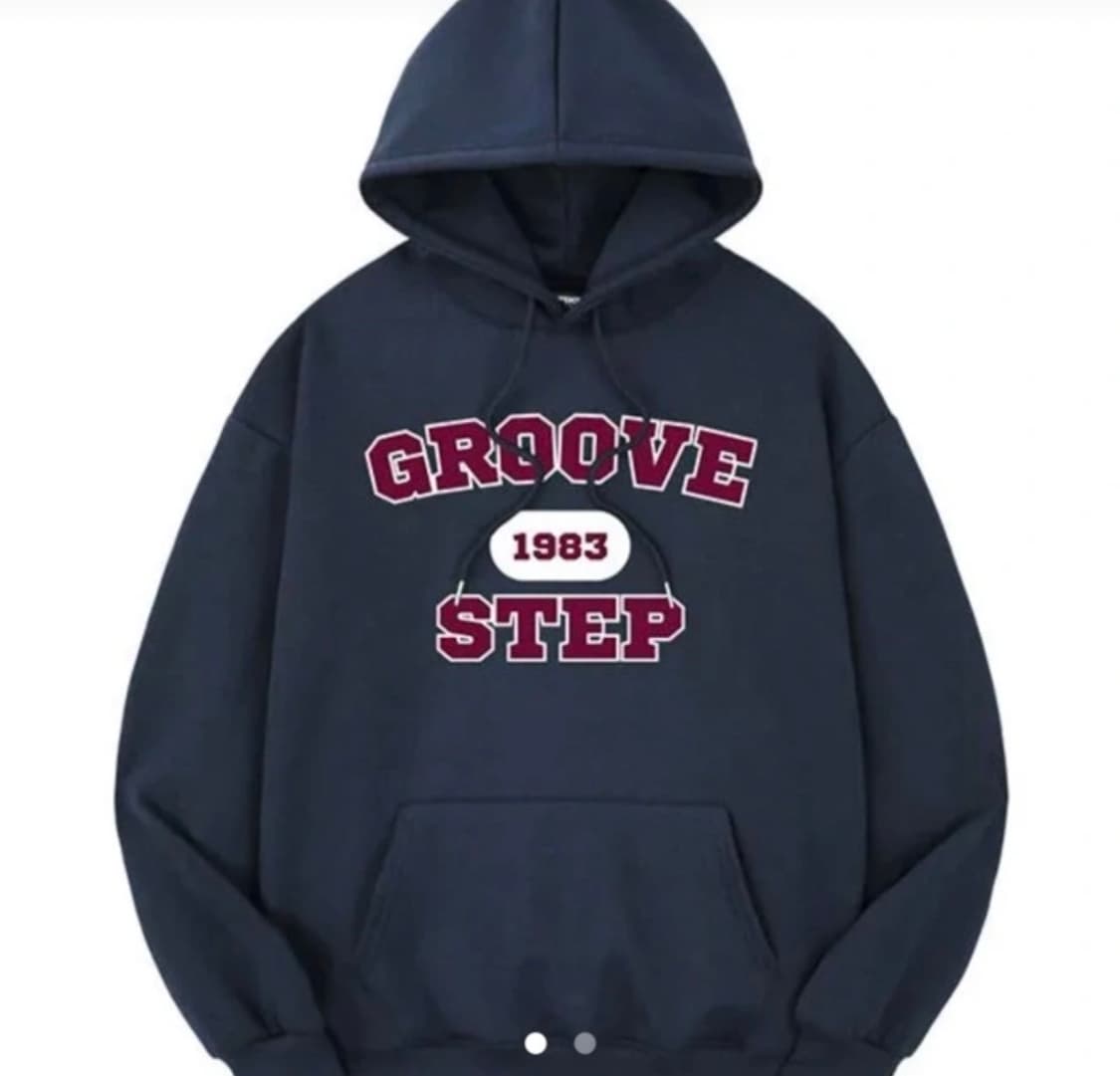 그루브 오버핏 후드티 네이비 L 상품이미지1