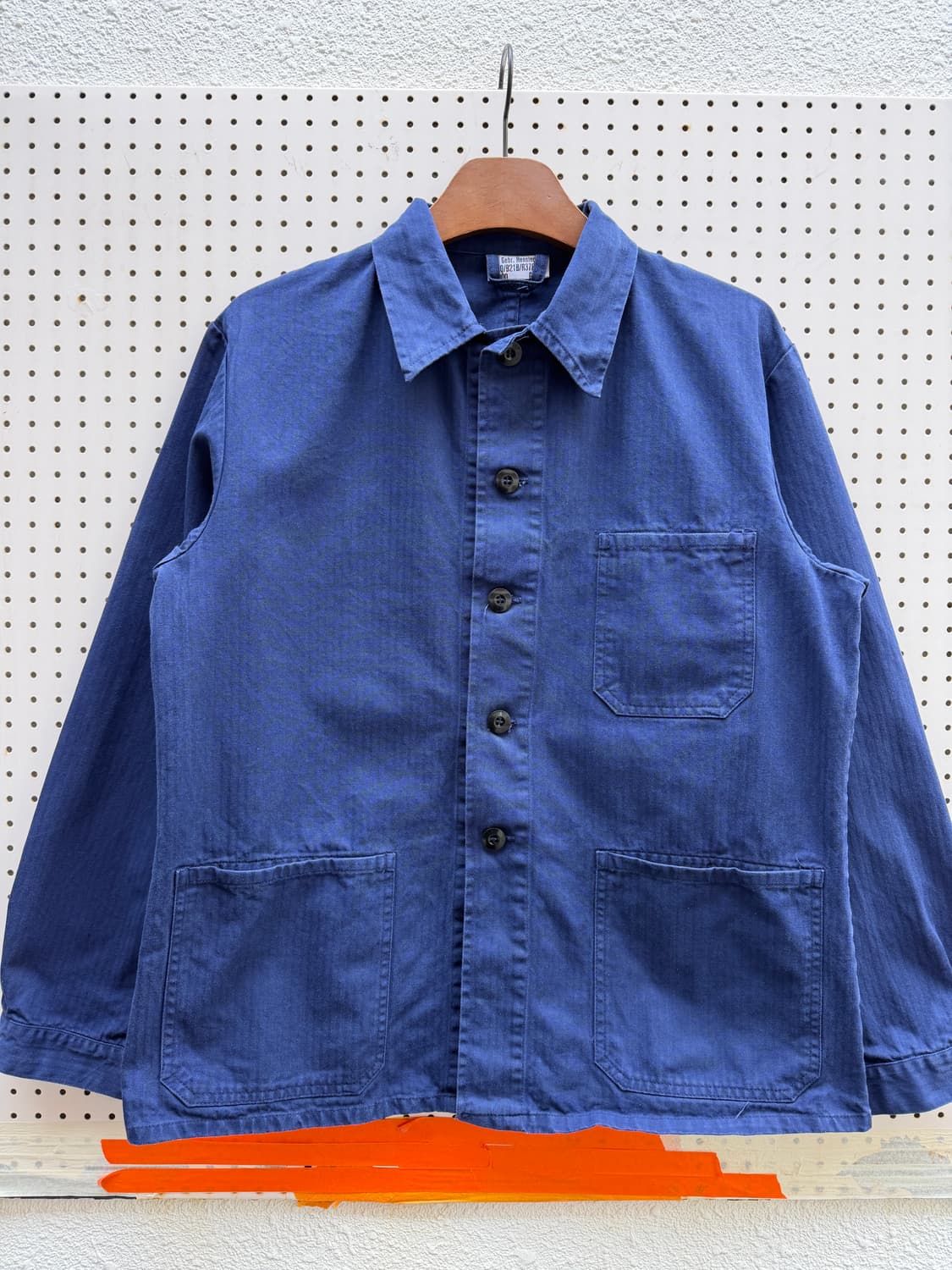 OLD VINTAGE PURPLE NAVY HBT 헤링본 프렌치워크자켓 상품이미지6