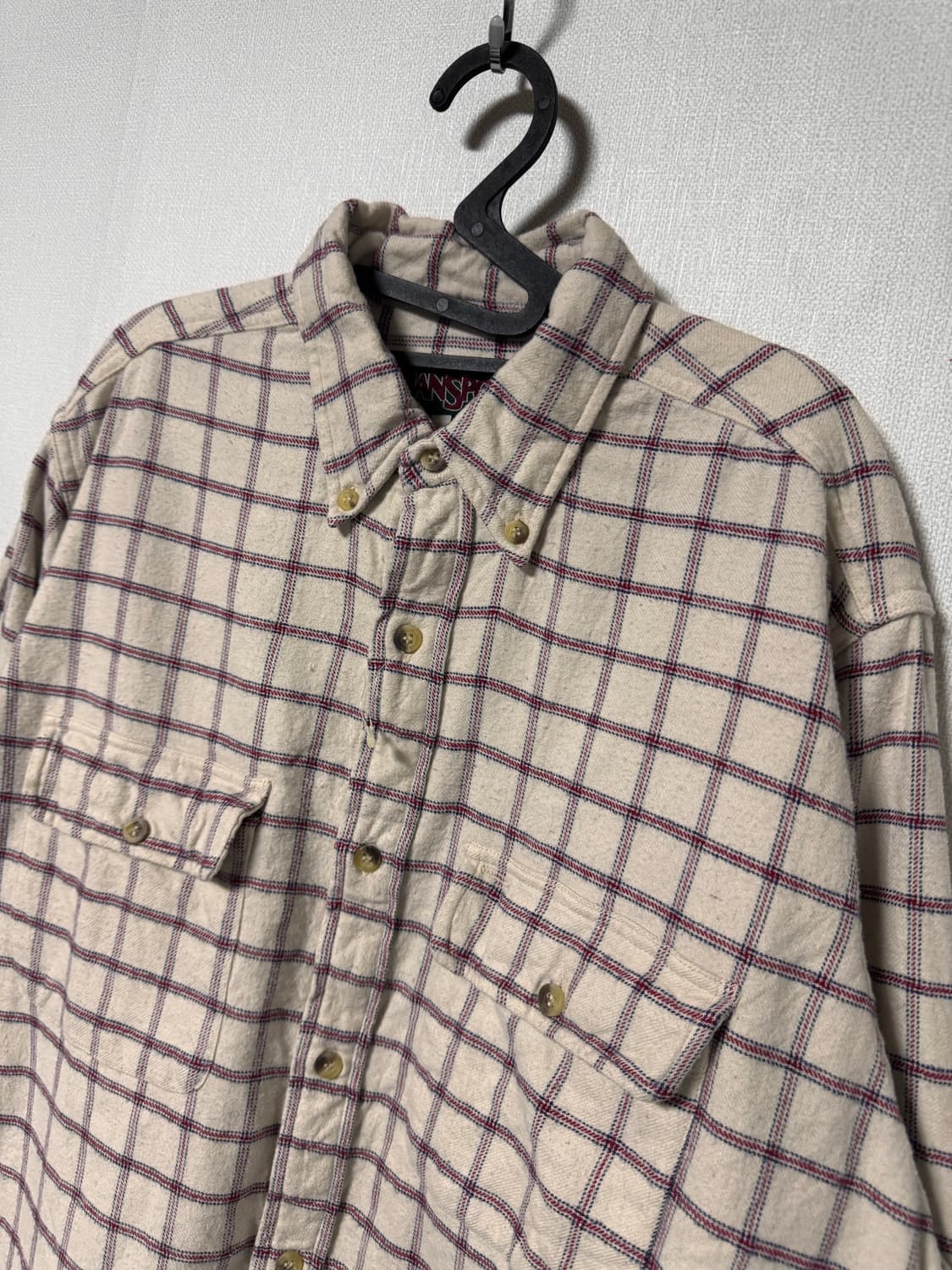 잔스포츠 그린탭 타탄 아이보리 체크셔츠 상품이미지1