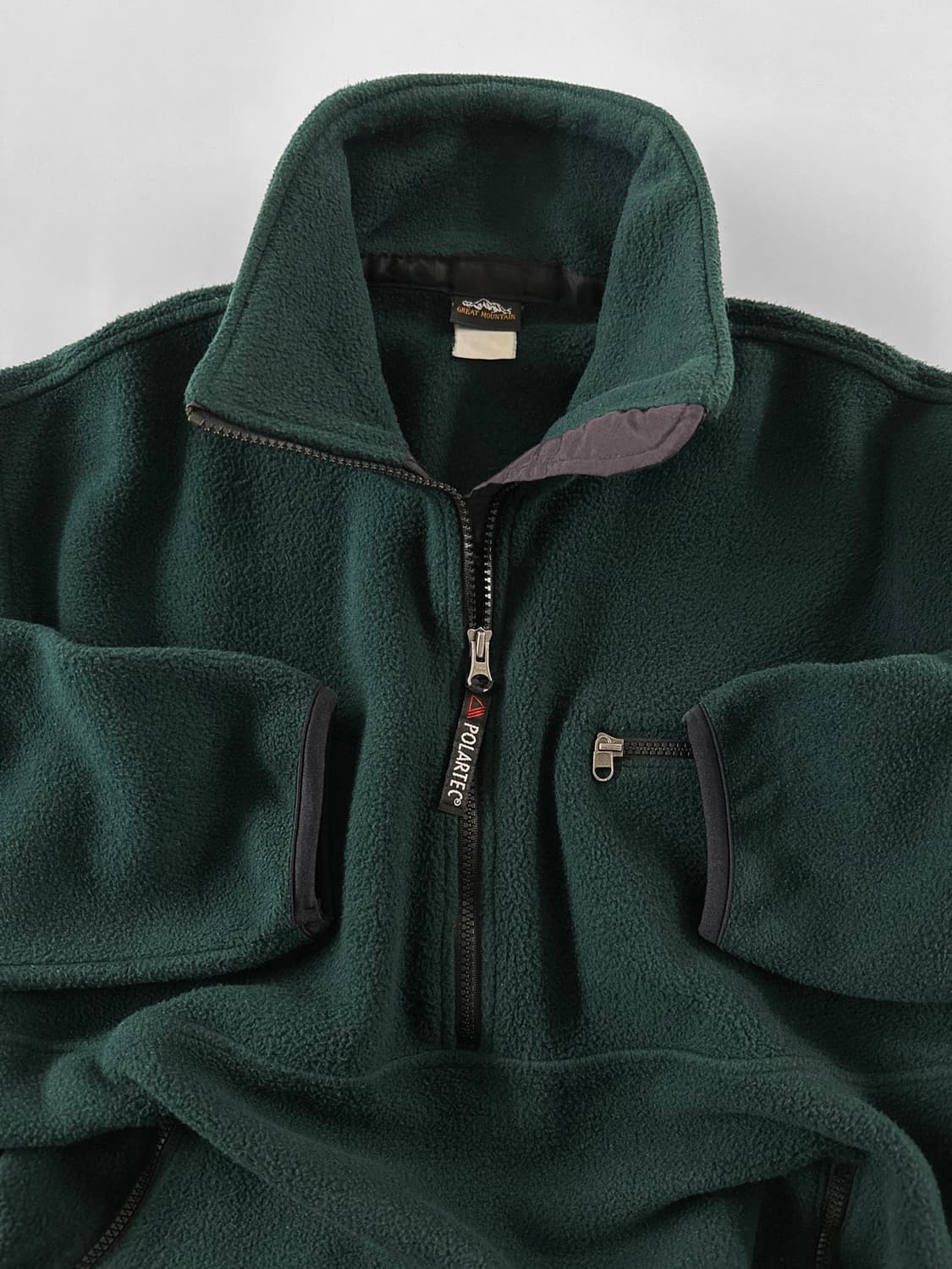 90s 빈티지 Great Mountain 플리스 하프 집 풀오버 상품이미지3