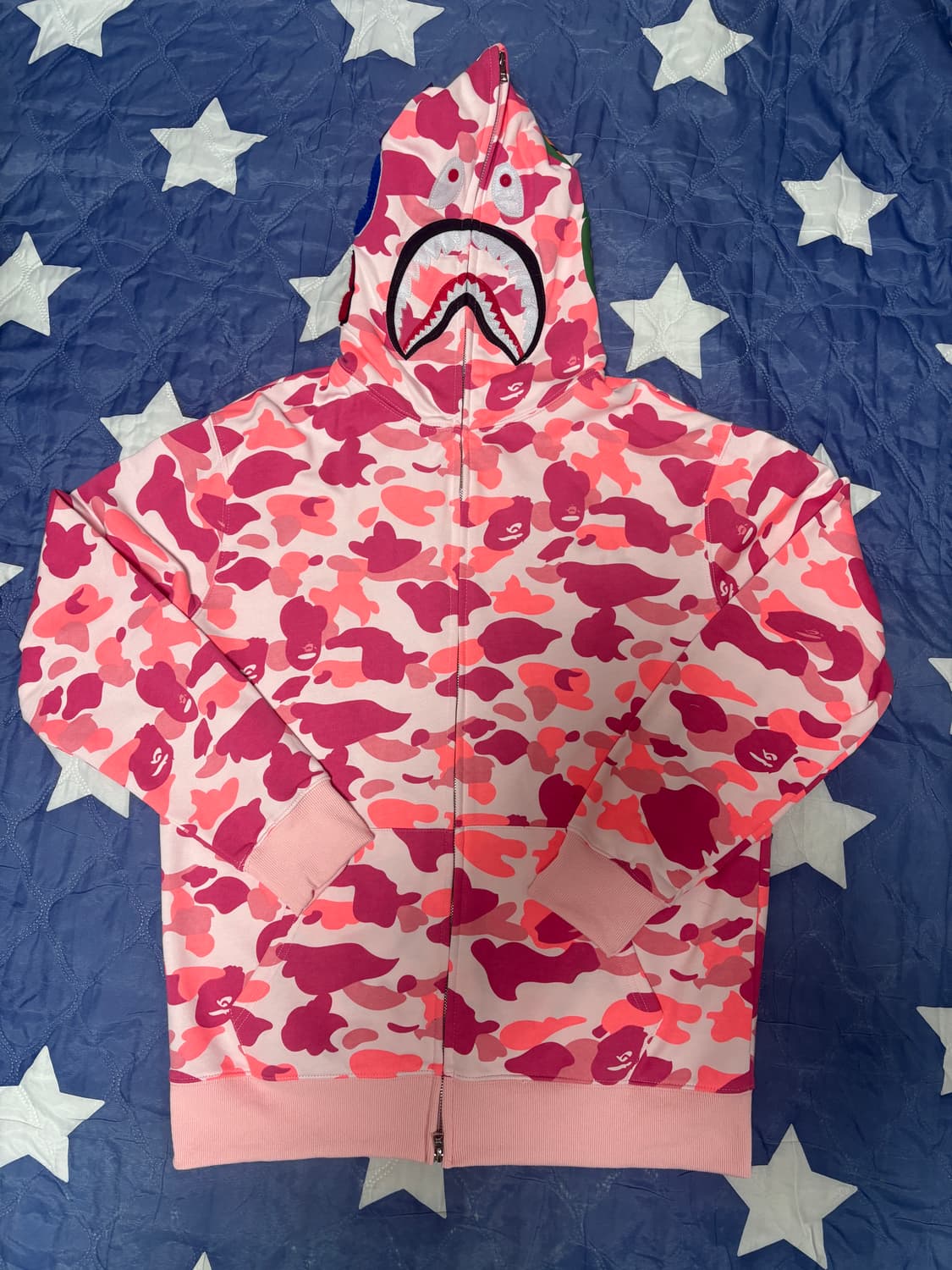 베이프 후드집업 핑크 상품이미지1