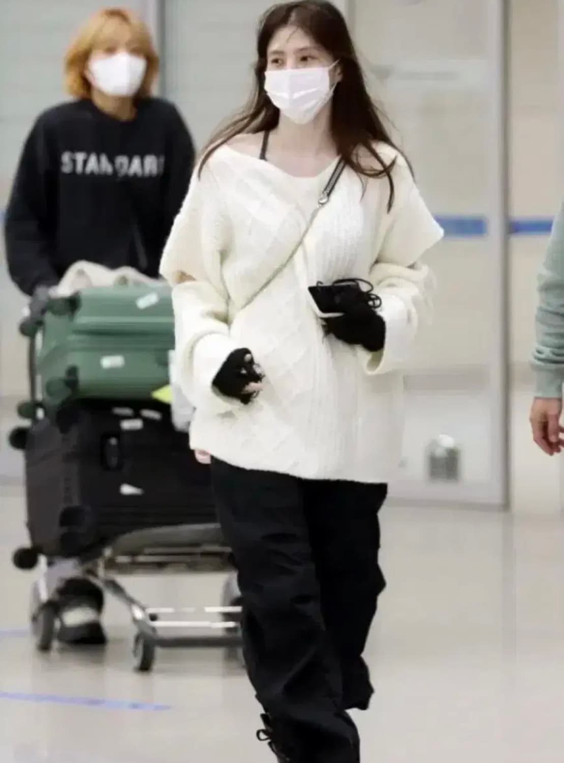 트리밍버드 슬리브 슬릿 보트넥 니트 (그레이) 상품이미지6