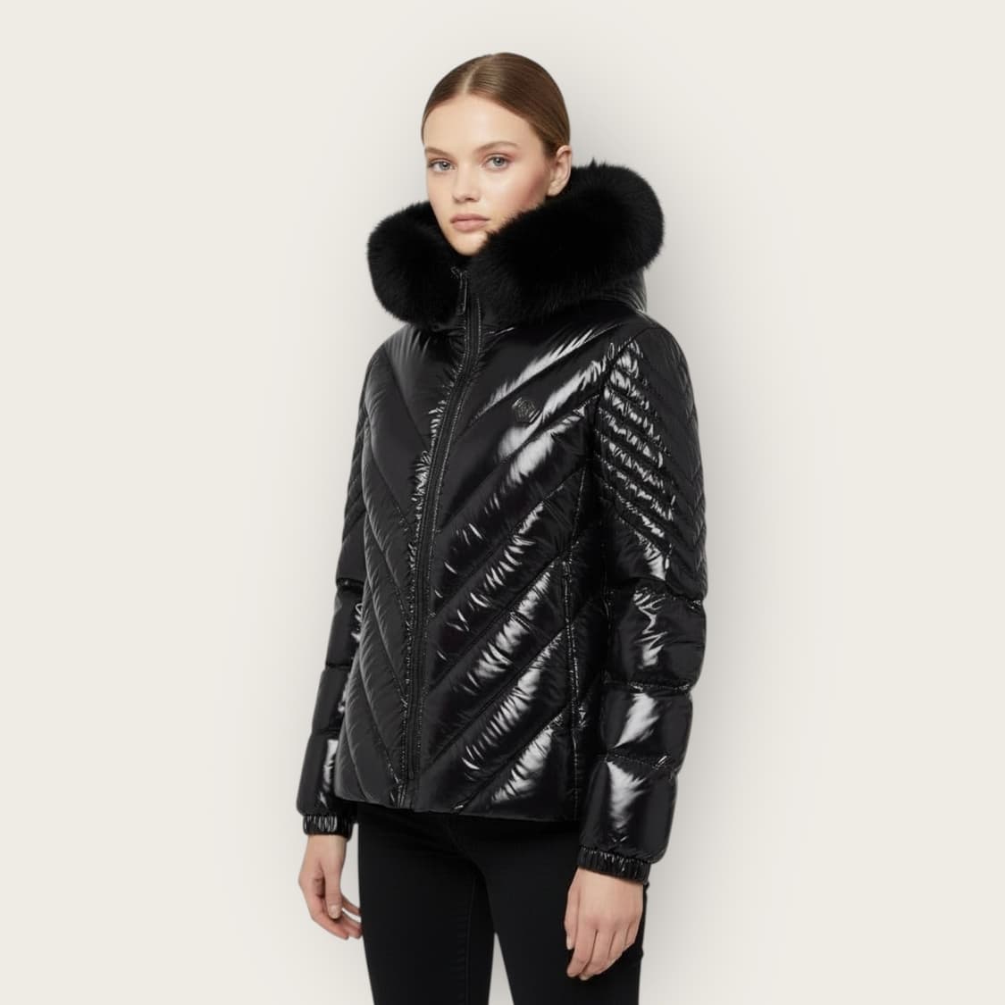 M/ 필립플레인 폭스퍼 구스다운 유광패딩 상품이미지1