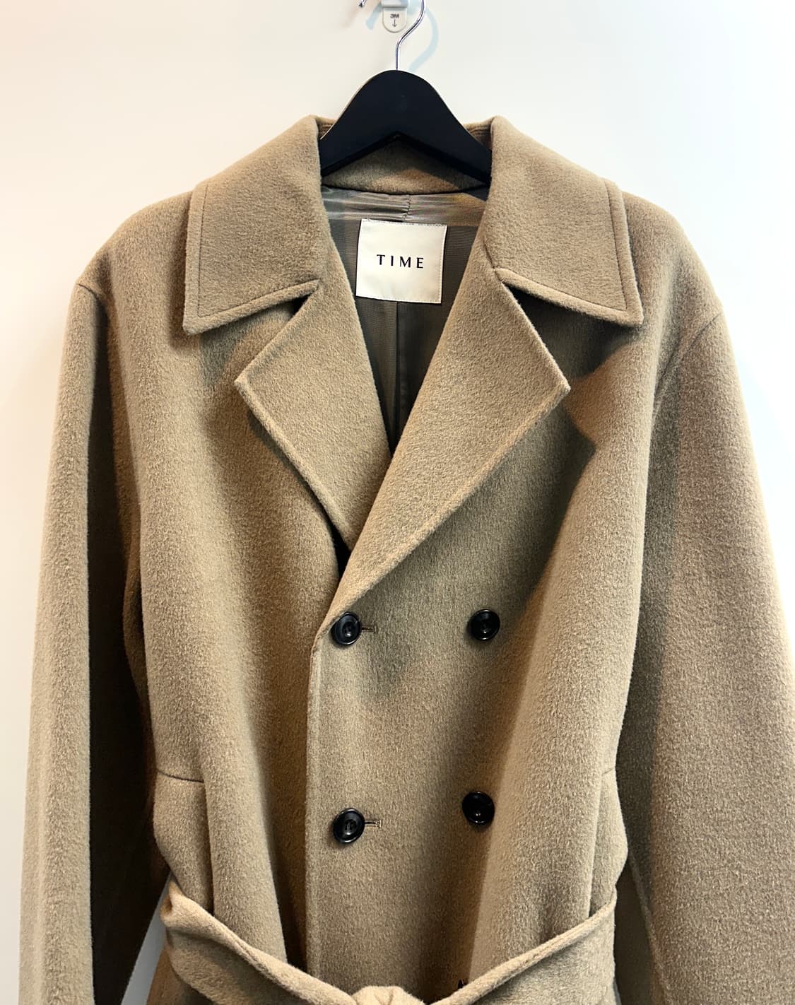 TIME 옴므 캐시미어 더블 로브 코트(민트급, 105) 상품이미지3