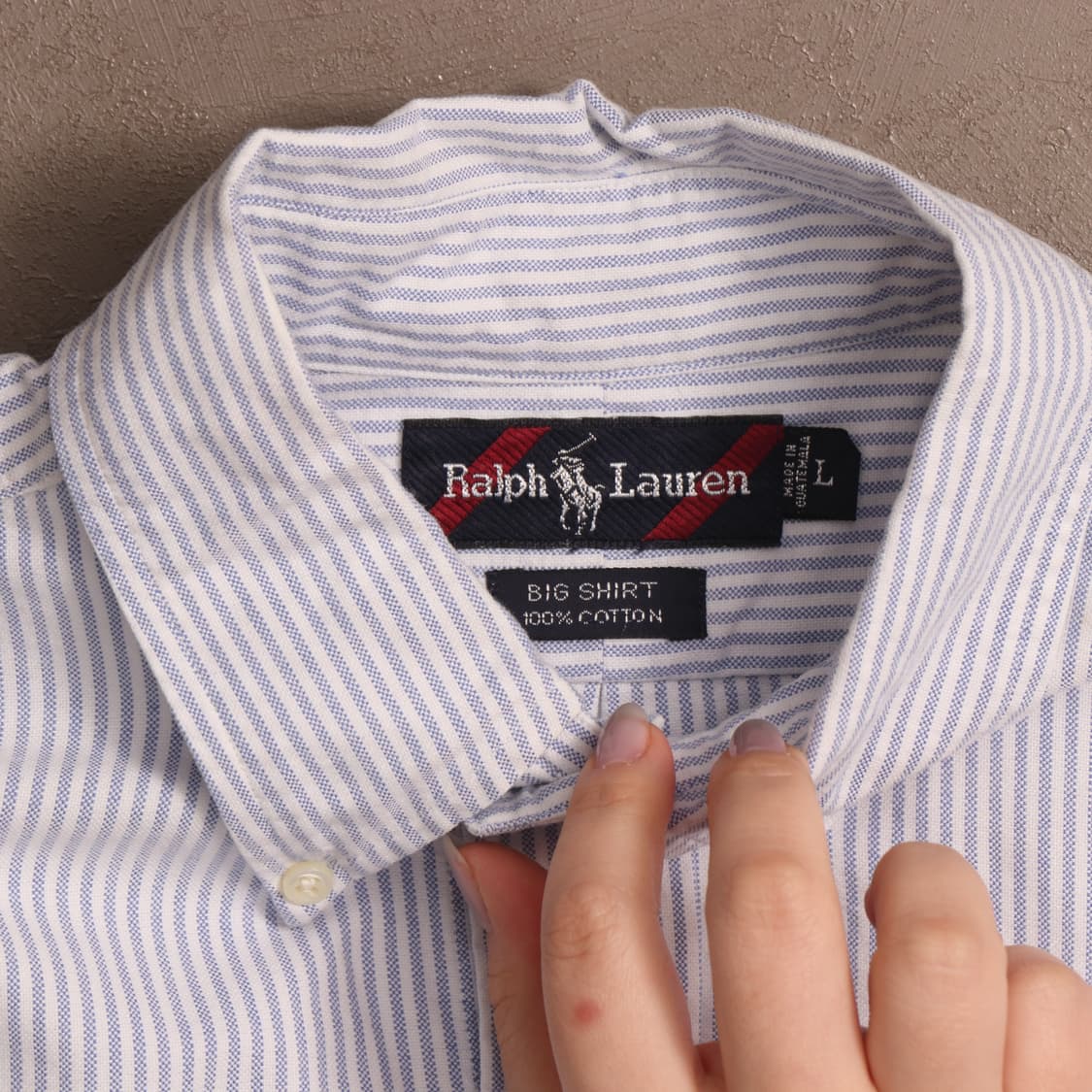 90's 폴로 랄프로렌 스트라이프 빅셔츠 A1575 상품이미지3